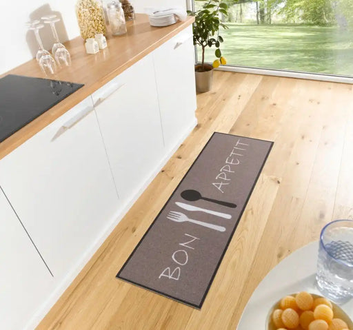 Zala Living cook and clean 105724 bon brown Brown Kitchen   Rug.