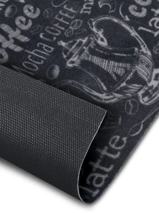 Zala Living cook and clean 105726 coffee black Black Kitchen   Rug.