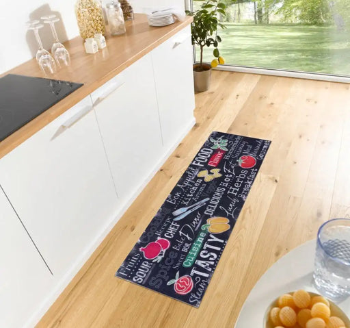 Zala Living cook and clean 105730 tasty Black, Multicoloured Kitchen   Rug.
