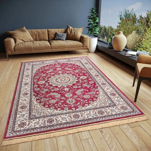 Freundin Home eva 105780 red Ivory, Red Living Room  Rug.