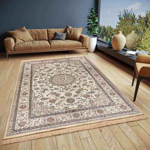 Freundin Home eva 105782 creme Ivory, Cream Living Room  Rug.