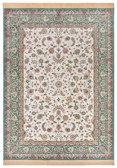 Freundin Home eva 105784 green Green, Ivory Living Room  Rug.