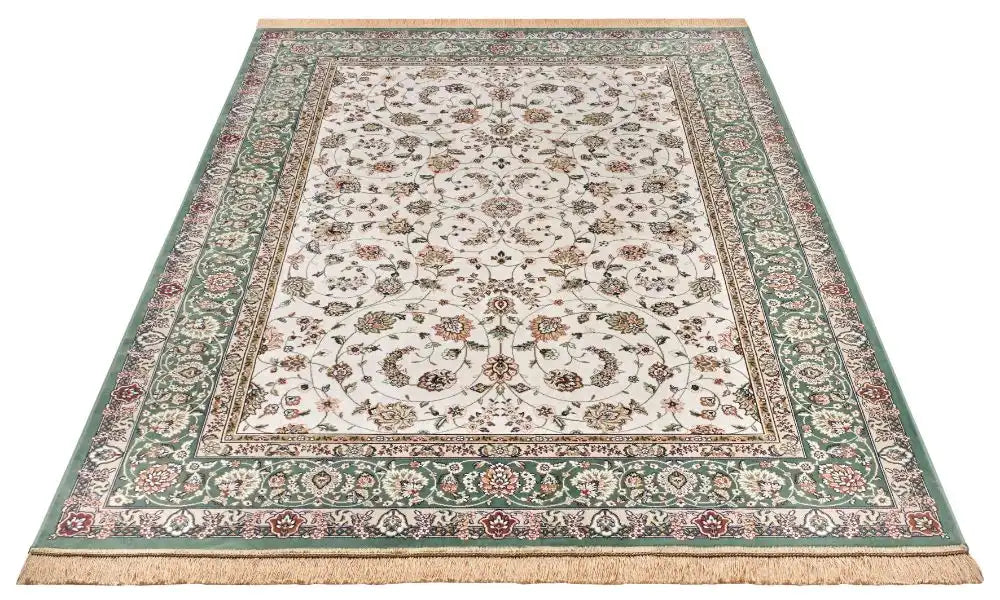 Freundin Home eva 105784 green Green, Ivory Living Room  Rug.