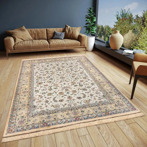 Freundin Home eva 105785 creme Ivory, Cream Living Room  Rug.