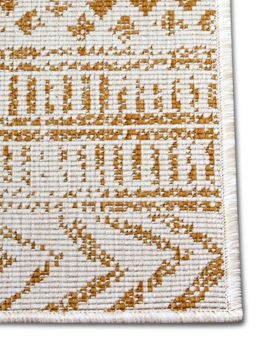 NorthRugs twin supreme 105787 ochre Yellow, Ivory Living Room Striped Rug.