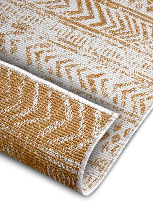 NorthRugs twin supreme 105787 ochre Yellow, Ivory Living Room Striped Rug.