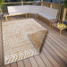 NorthRugs twin supreme 105787 ochre Yellow, Ivory Living Room Striped Rug.