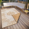 NorthRugs twin supreme 105788 ochre Yellow, Ivory Living Room Striped Rug.
