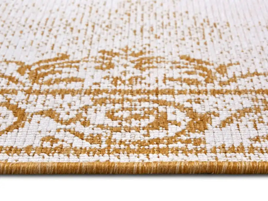 NorthRugs twin supreme 105788 ochre Yellow, Ivory Living Room Striped Rug.