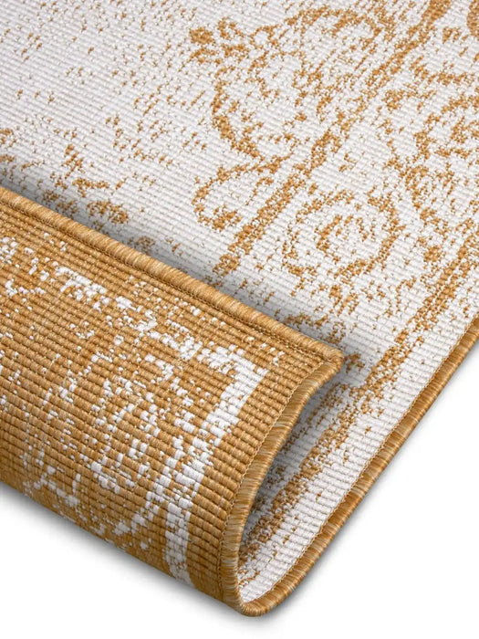 NorthRugs twin supreme 105788 ochre Yellow, Ivory Living Room Striped Rug.