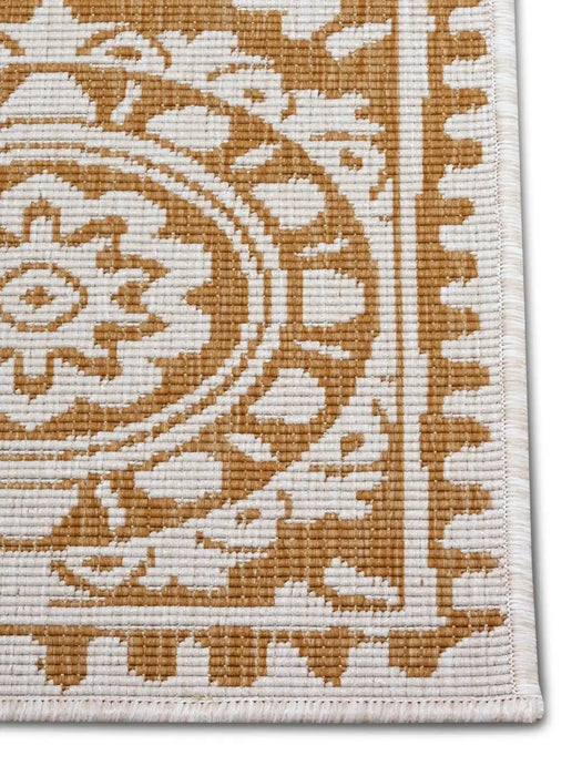NorthRugs twin supreme 105791 ochre Yellow, Ivory Living Room Striped Rug.
