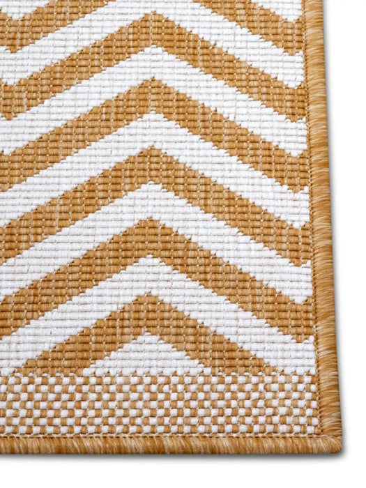 NorthRugs twin supreme 105795 ochre Yellow, Ivory Living Room Striped Rug.