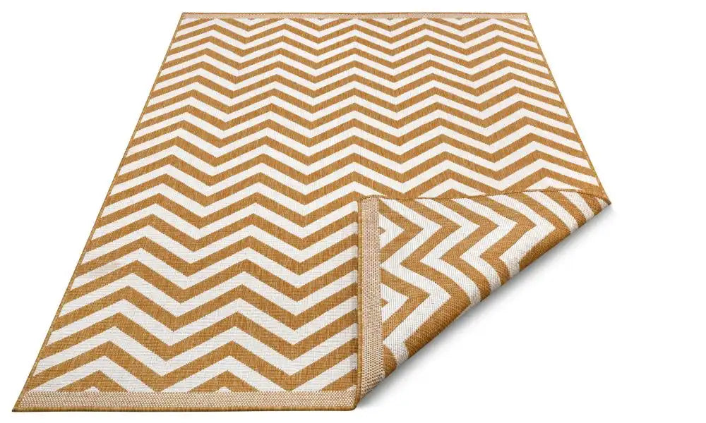 NorthRugs twin supreme 105795 ochre Yellow, Ivory Living Room Striped Rug.