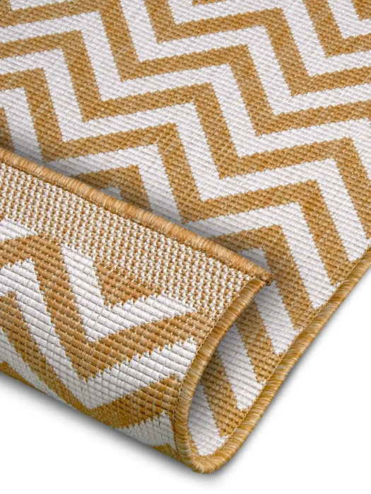 NorthRugs twin supreme 105795 ochre Yellow, Ivory Living Room Striped Rug.