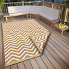 NorthRugs twin supreme 105795 ochre Yellow, Ivory Living Room Striped Rug.