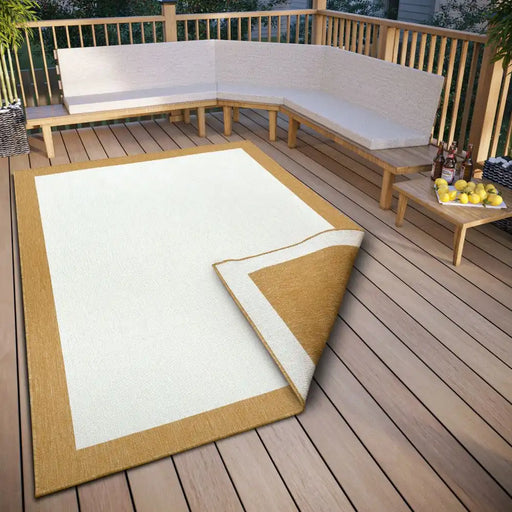 NorthRugs twin 105796 ochre Yellow, Ivory Living Room  Rug.