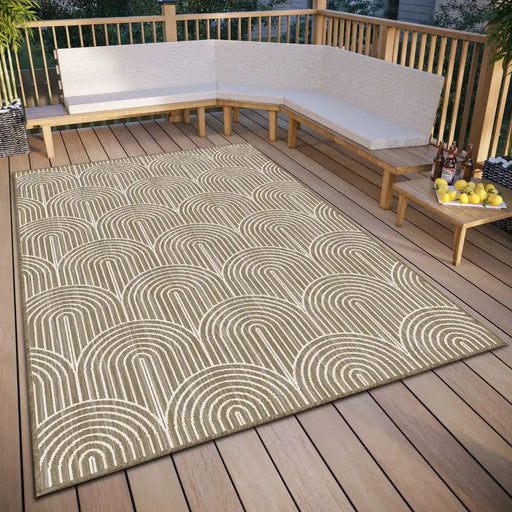 Hanse Home pangli indoor outdoor 105850 linen  Living Room Geometric Rug.