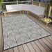 Hanse Home pangli indoor outdoor 105852 black Grey, Black Living Room Geometric Rug.