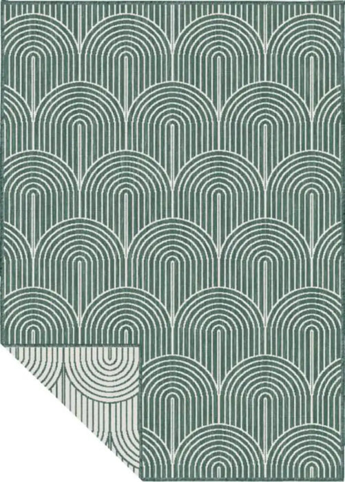Hanse Home pangli indoor outdoor 105853 green Green, Ivory Living Room Geometric Rug.