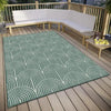 Hanse Home pangli indoor outdoor 105853 green Green, Ivory Living Room Geometric Rug.