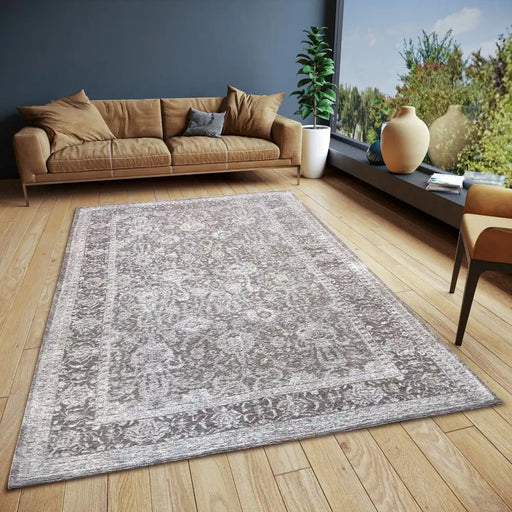 Hanse Home catania 105884 grey Grey Living Room  Rug.