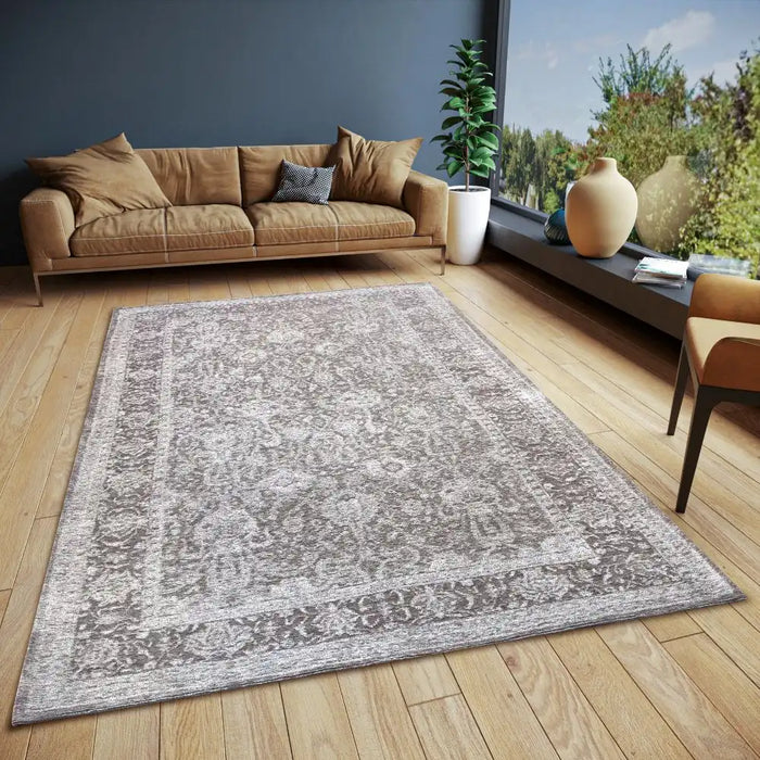 Hanse Home catania 105884 grey Grey Living Room  Rug.