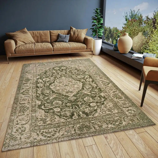 Hanse Home catania 105889 green Green Living Room  Rug.