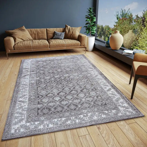 Hanse Home catania 105897 grey Grey Living Room  Rug.