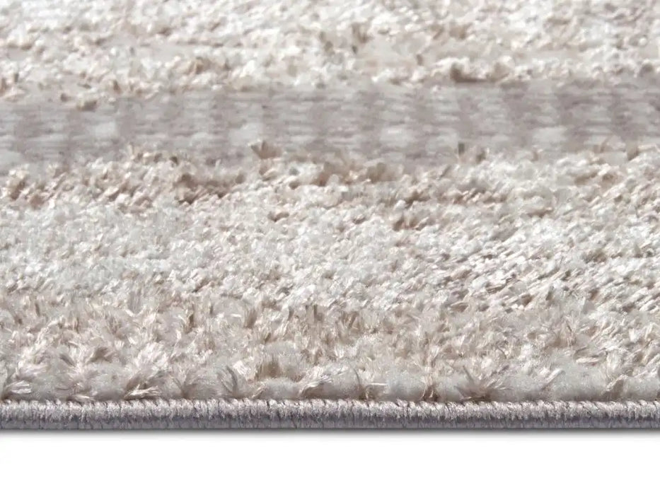 Hanse Home shine 105919 white cream silver Cream Living Room  Rug.