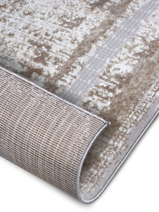 Hanse Home shine 105919 white cream silver Cream Living Room  Rug.