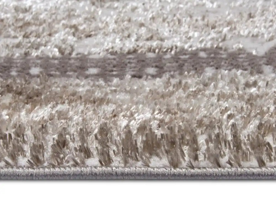 Hanse Home shine 105920 white cream silver Cream Living Room  Rug.