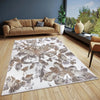 Hanse Home shine 105922 white grey brown Brown, Grey Living Room  Rug.