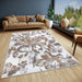 Hanse Home shine 105922 white grey brown Brown, Grey Living Room  Rug.