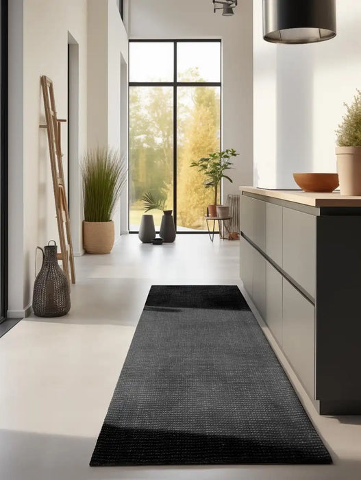 Hanse Home boucl 105976 dark black Black Living Room Natural Fibre Rug.