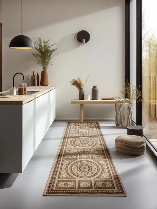 Nouristan herat 2 105990 cream Ivory Living Room  Rug.