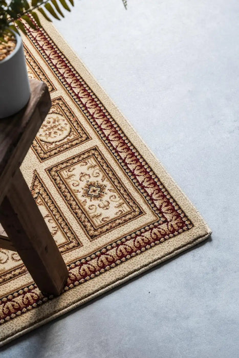 Nouristan herat 2 105990 cream Ivory Living Room  Rug.