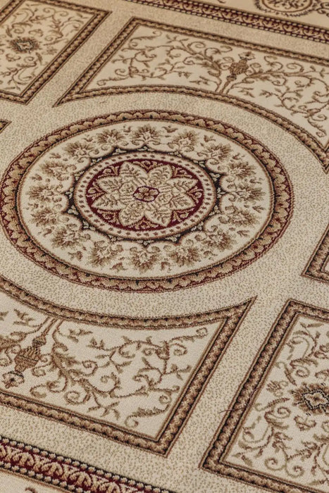 Nouristan herat 2 105990 cream Ivory Living Room  Rug.