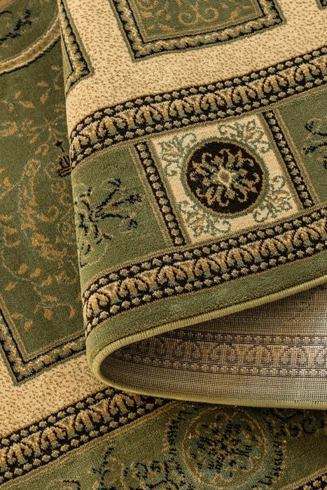 Nouristan herat 2 105991 olive green cream Green Living Room  Rug.