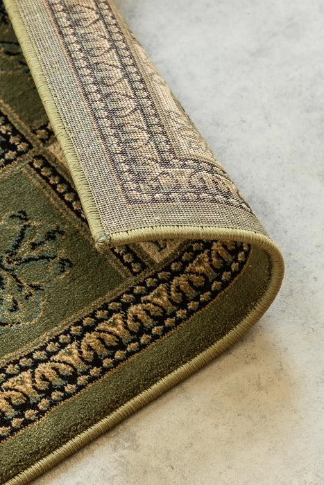 Nouristan herat 2 105991 olive green cream Green Living Room  Rug.