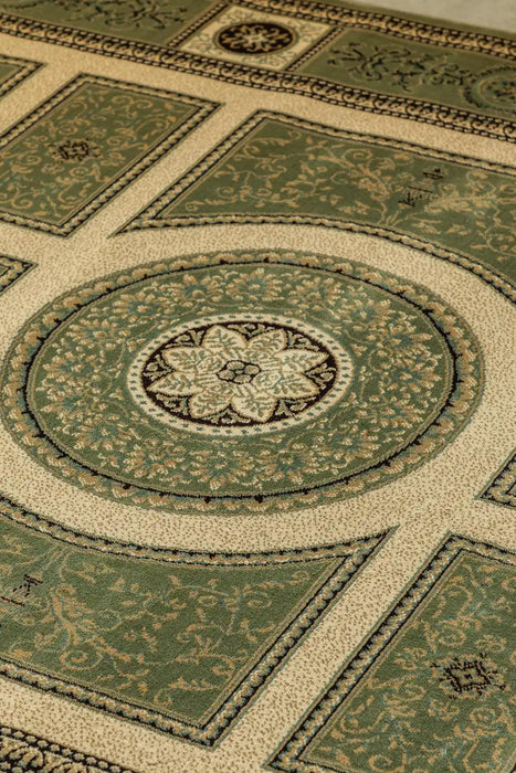 Nouristan herat 2 105991 olive green cream Green Living Room  Rug.