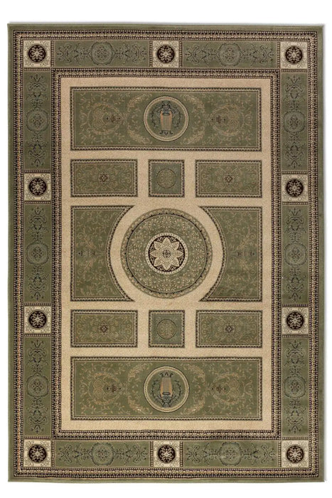Nouristan herat 2 105991 olive green cream Green Living Room  Rug.
