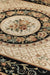 Nouristan herat 2 105993 black cream Black, Ivory Living Room  Rug.