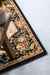 Nouristan herat 2 105993 black cream Black, Ivory Living Room  Rug.