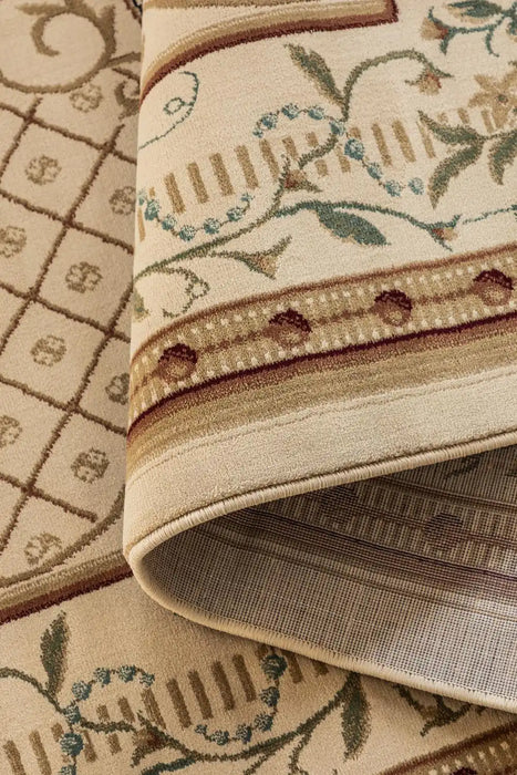 Nouristan herat 2 105995 cream Ivory Living Room  Rug.