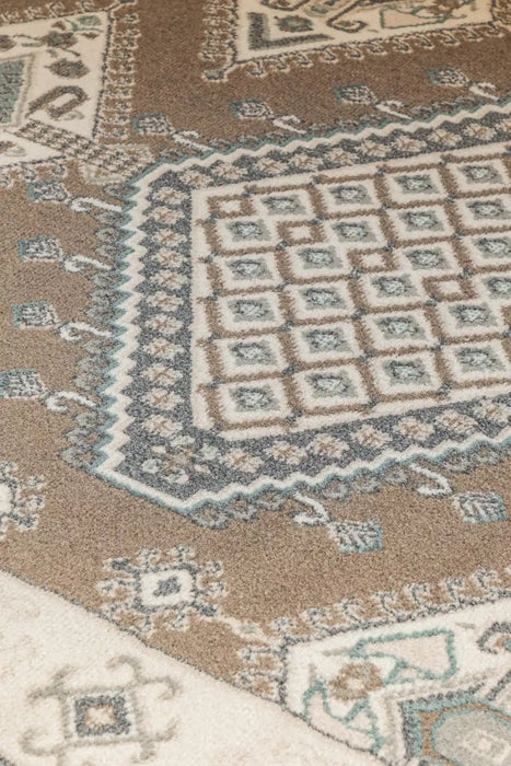Hanse Home terrain 106003 brown cream Brown, Ivory Living Room Moroccan Rug.