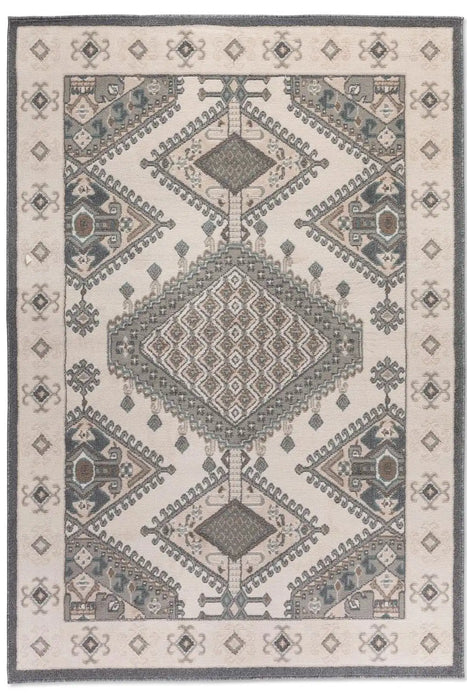 Hanse Home terrain 106004 cream grey Grey, Ivory Living Room Moroccan Rug.