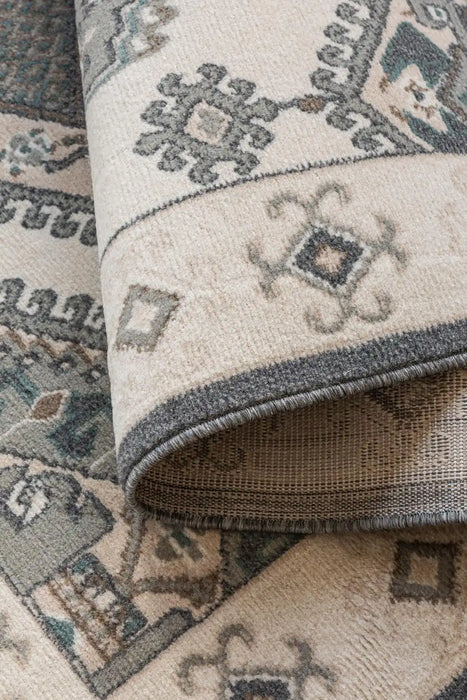 Hanse Home terrain 106004 cream grey Grey, Ivory Living Room Moroccan Rug.