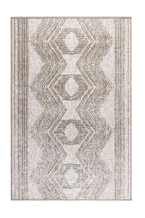 Elle Decoration gemini 106011 linen Beige, Ivory Outdoor  Geometric Rug.