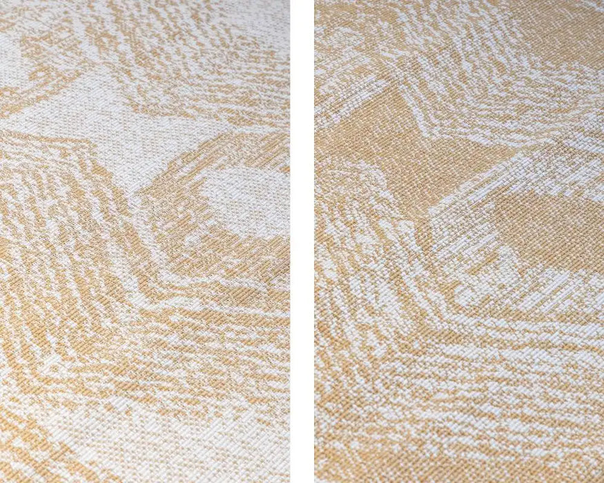 Elle Decoration gemini 106012 ochre Yellow, Ivory Outdoor  Geometric Rug.