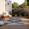 Elle Decoration gemini 106014 black Grey, Black Outdoor  Geometric Rug.